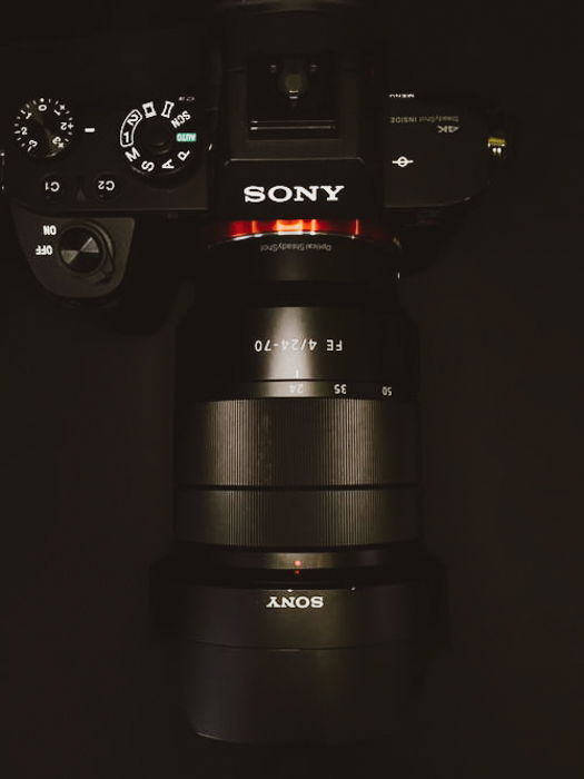 A Sony DSLR camera