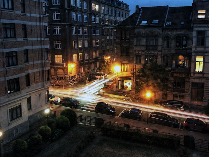 photo of light trails on a street