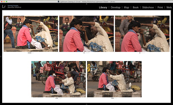 A screenshot of editing photos in Lightroom 