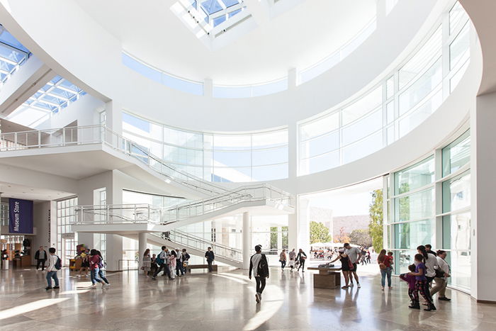 Bright and airy interior of a public building