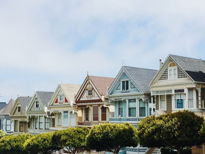 A row of pretty houses