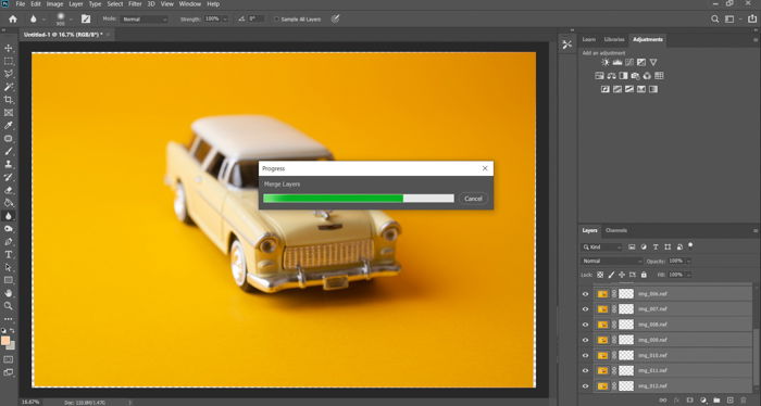 A screenshot of masking layers in Photoshop