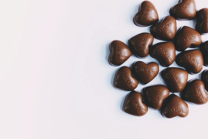 Heart shaped chocolates