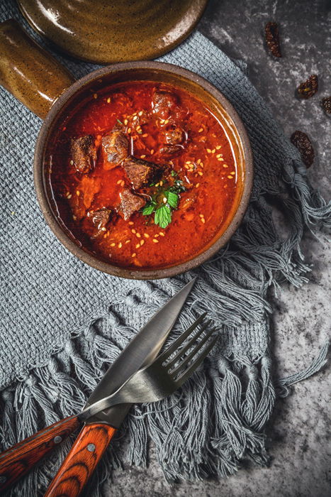 Indian food photography from above