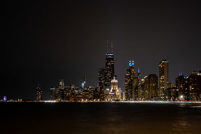 Chicago cityscape at night