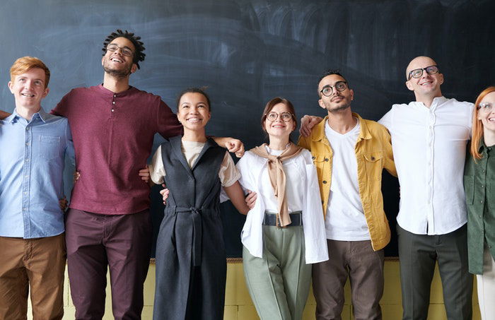 Casual group photo of friends in a classmate