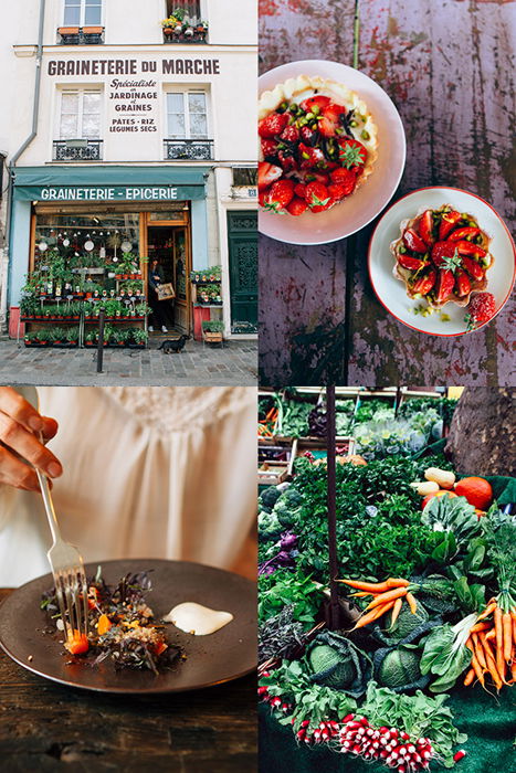 Four photo grid of fresh food photography by La Tartine Gourmande