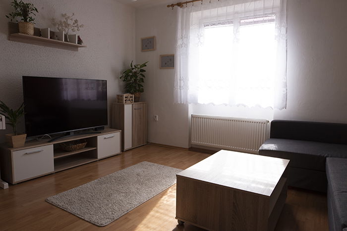 HDR real estate photography of a living room interior