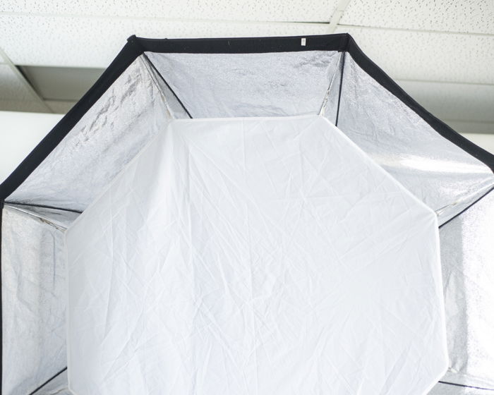 Photo of the inner diffusion panel in a softbox