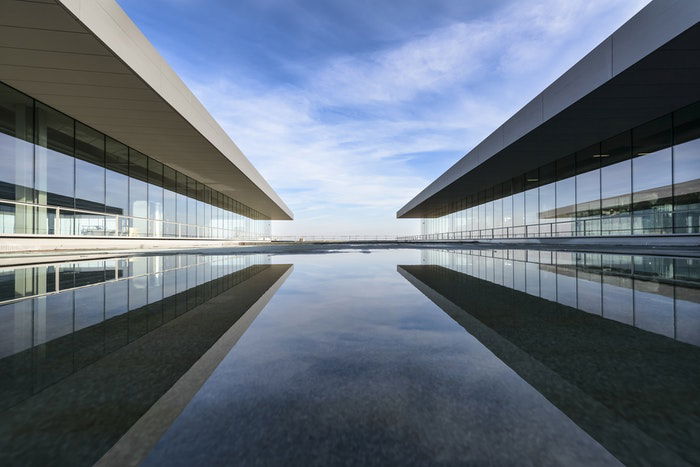 Mirrored buildings