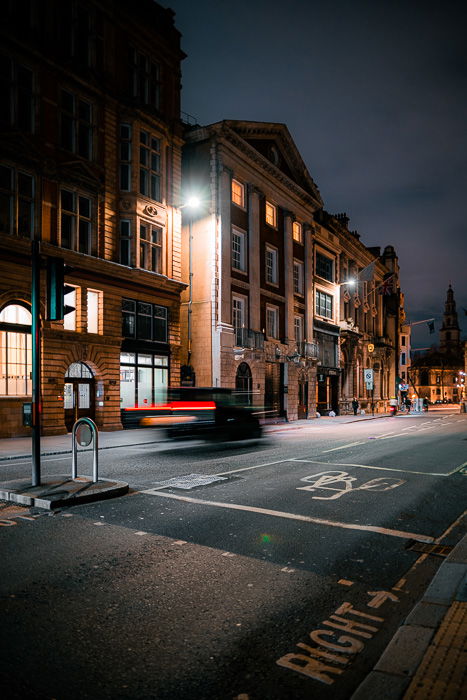 A low light image shot at night with the Canon EOS R5