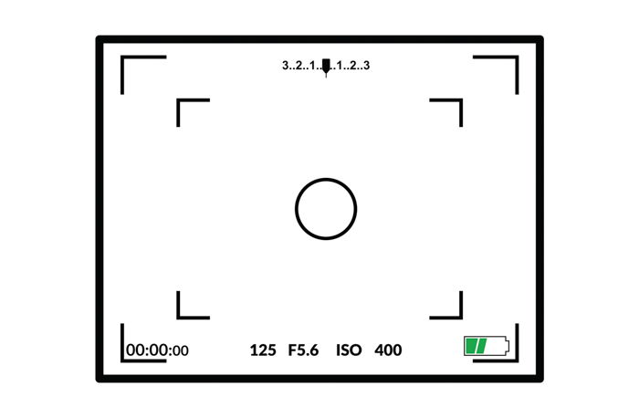 an infographic of a digital camera viewfinder