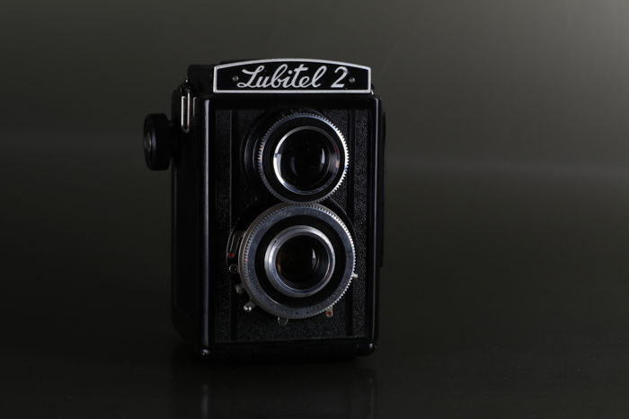 a photo of a Lubitel 2 Twin-Lens Reflex Camera