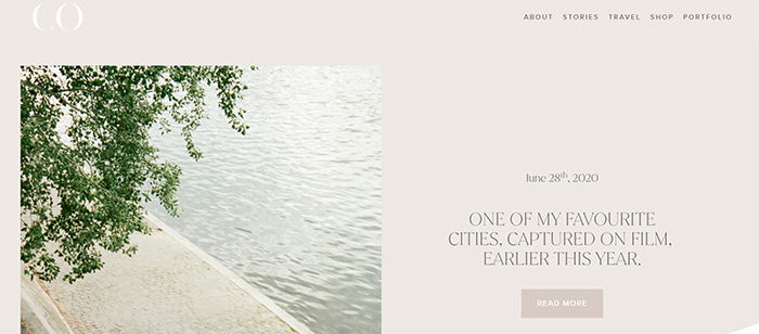 screenshot carin olsson travel photography blog