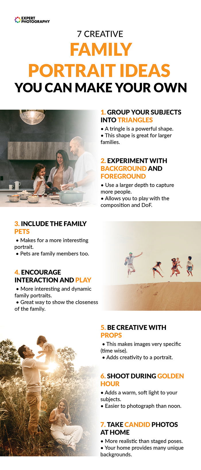 Creative family photo ideas cheat sheet