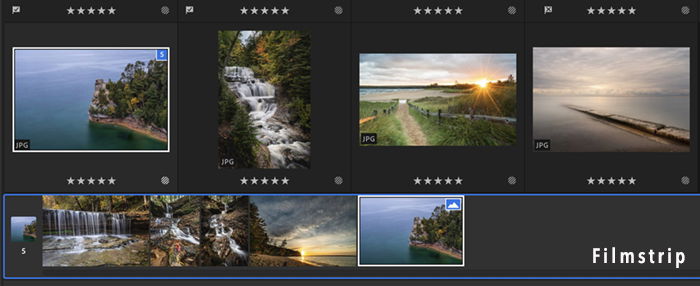 Screenshot Lightroom CC filmstrip