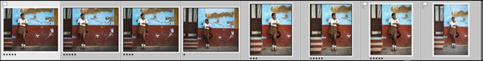 Screenshot Lightroom filmstrip