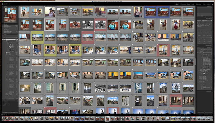 screenshot Lightroom workspace