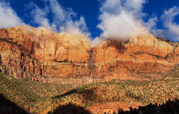 a photo of zion park utah usa