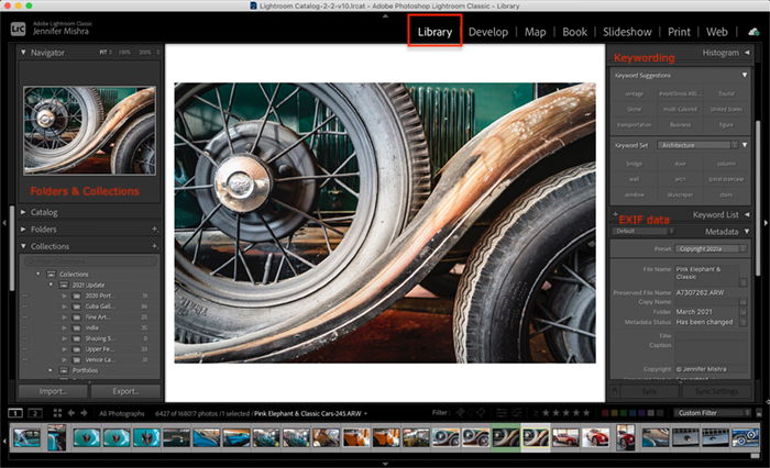 Screenshot lightroom classic library module