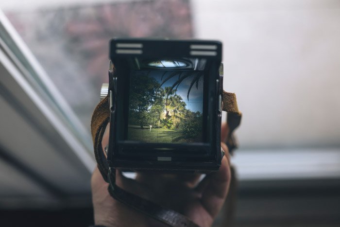 viewfinder of a camera