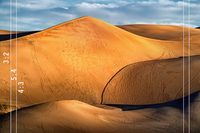 sand dunes rectangular aspect ratio