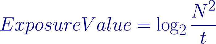 exposure value formula