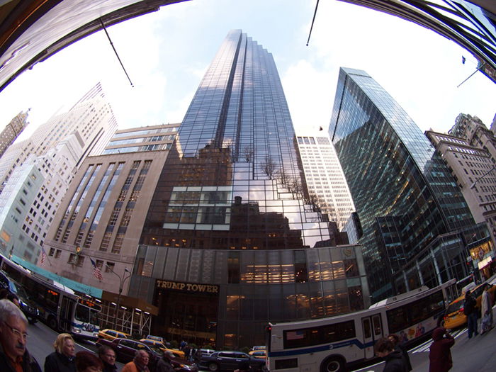 city fish eye lens