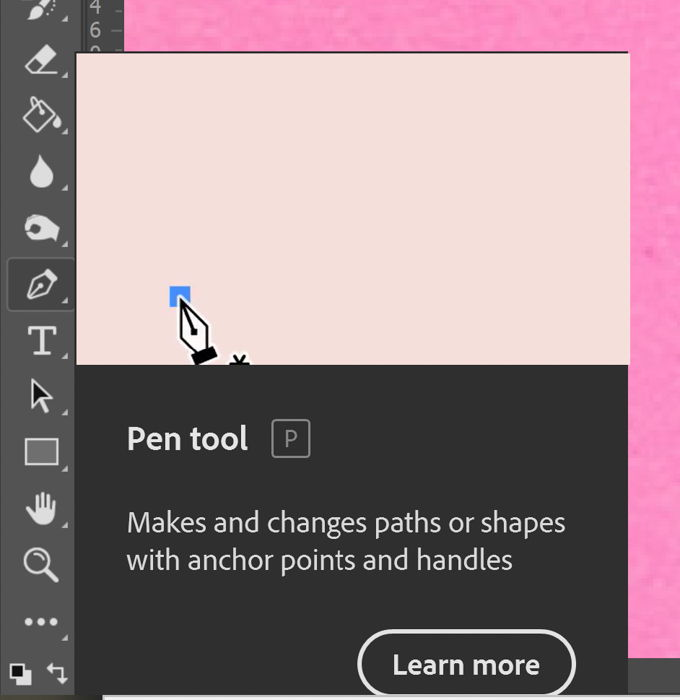 Closeup shot of pen tool