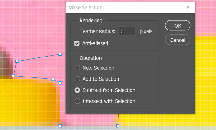 Pen Tool selection dialogue box