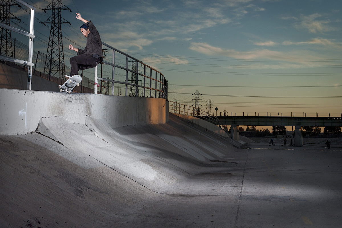 A skateboarder taken by one of the best sports photographers Atiba Jefferson