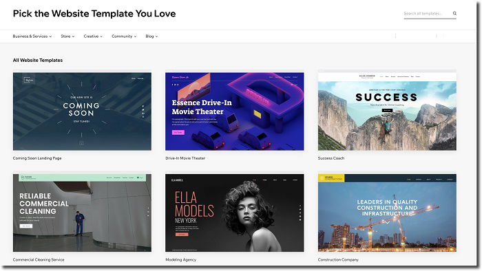 website templates you can use on wix to make your portfolio