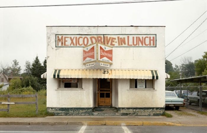 famous architectural photographers: Bridge street Mexico maine by Stephen Shore