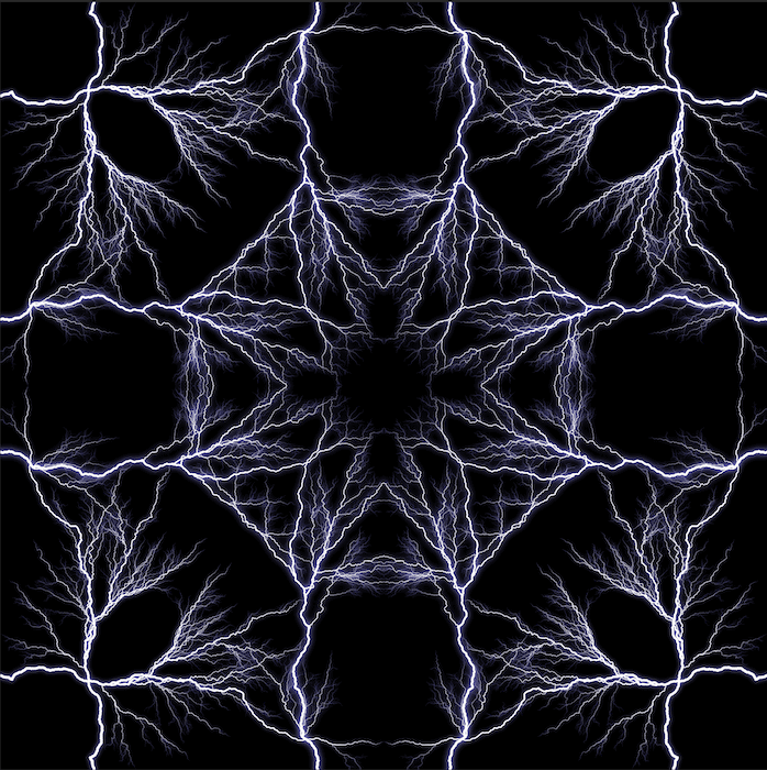 Lightening image with screen blend mode for kaleidoscope effect in Photoshop