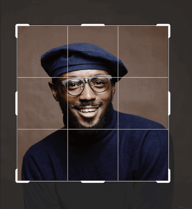 Using crosshairs in photoshop to center the portrait