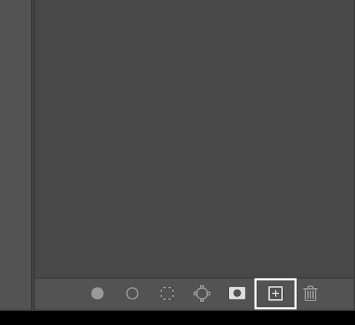 Create new path plus sign icon in the Paths panel of Photoshop