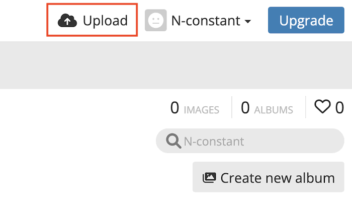 ImgBB upload button 