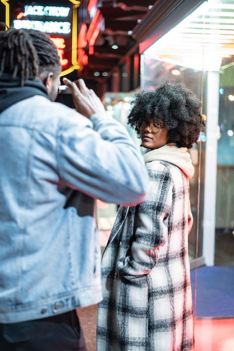 Photo shoot of a woman on the street