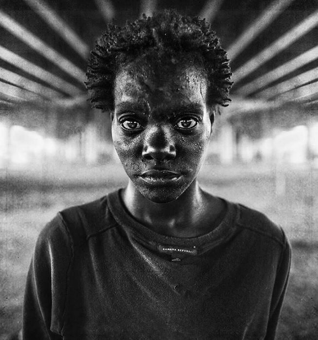 Portrait in an abandoned building