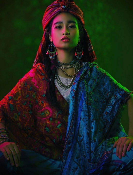 portrait of a young girl in traditional dress