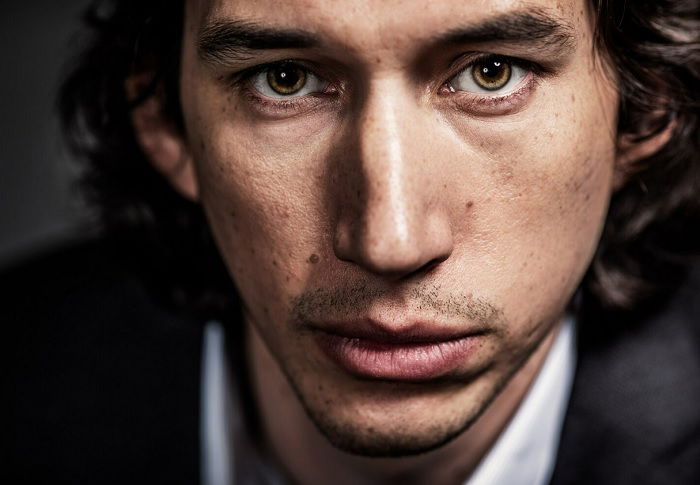 Close up portrait of Adam Driver