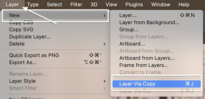 Photoshop screenshot duplicate layer