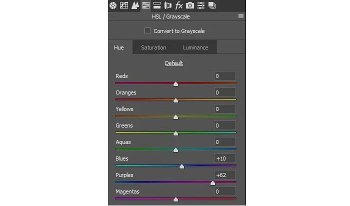 How to edit landscape photos HSL sliders