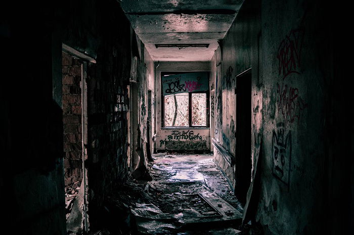 Corridor of derelict building