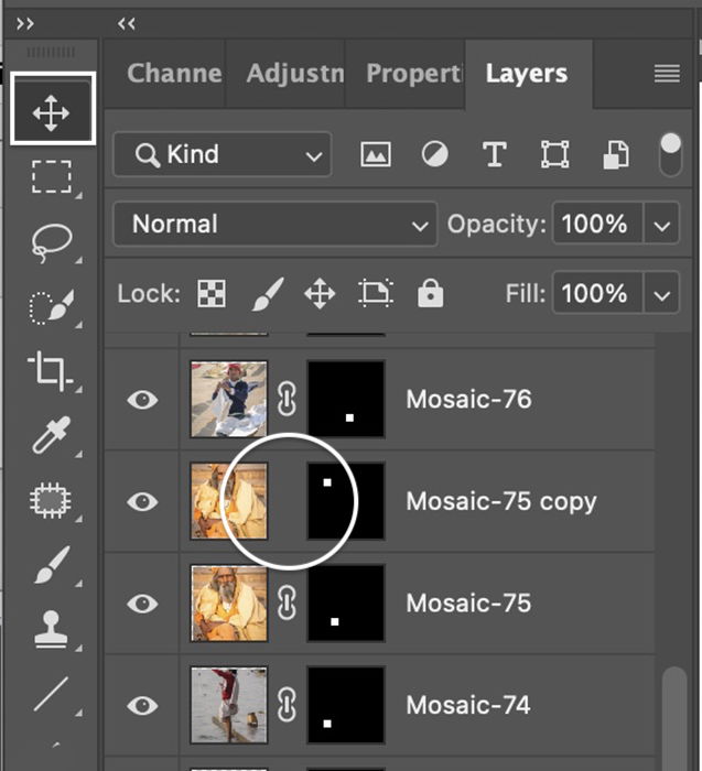 Photoshop screenshot move layers