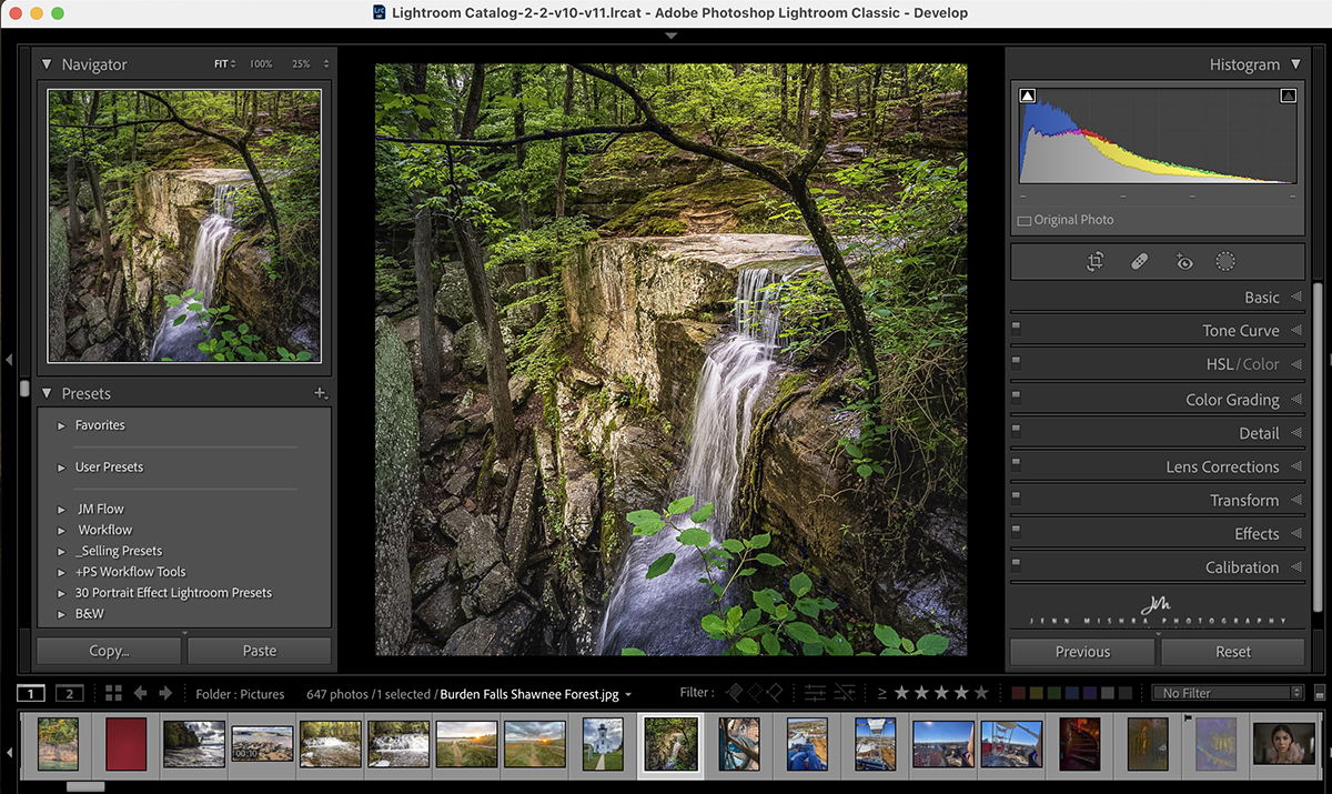 Screenshot of the Lightroom Classic develop module