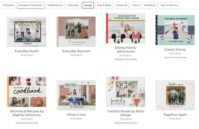 Shutterfly standard photo books