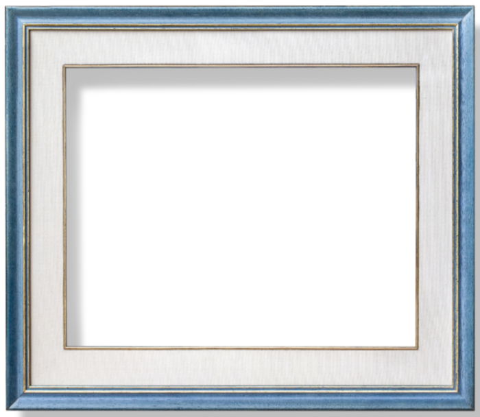 An empty picture frame with mount