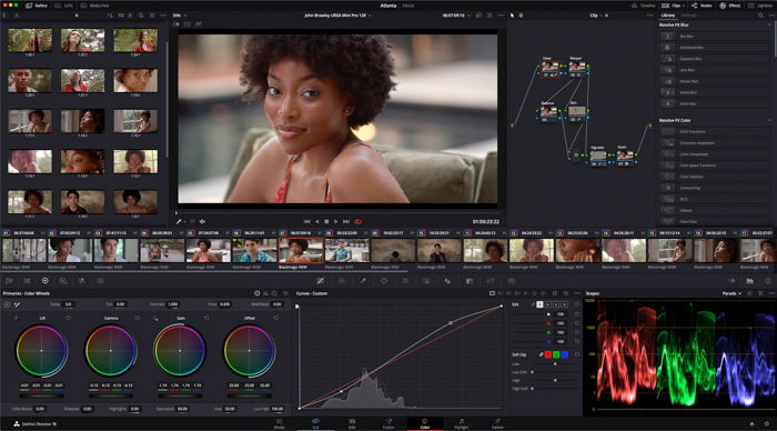 DaVinci Resolve interface