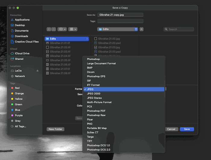 The process of creating a copy of a file.